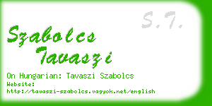 szabolcs tavaszi business card